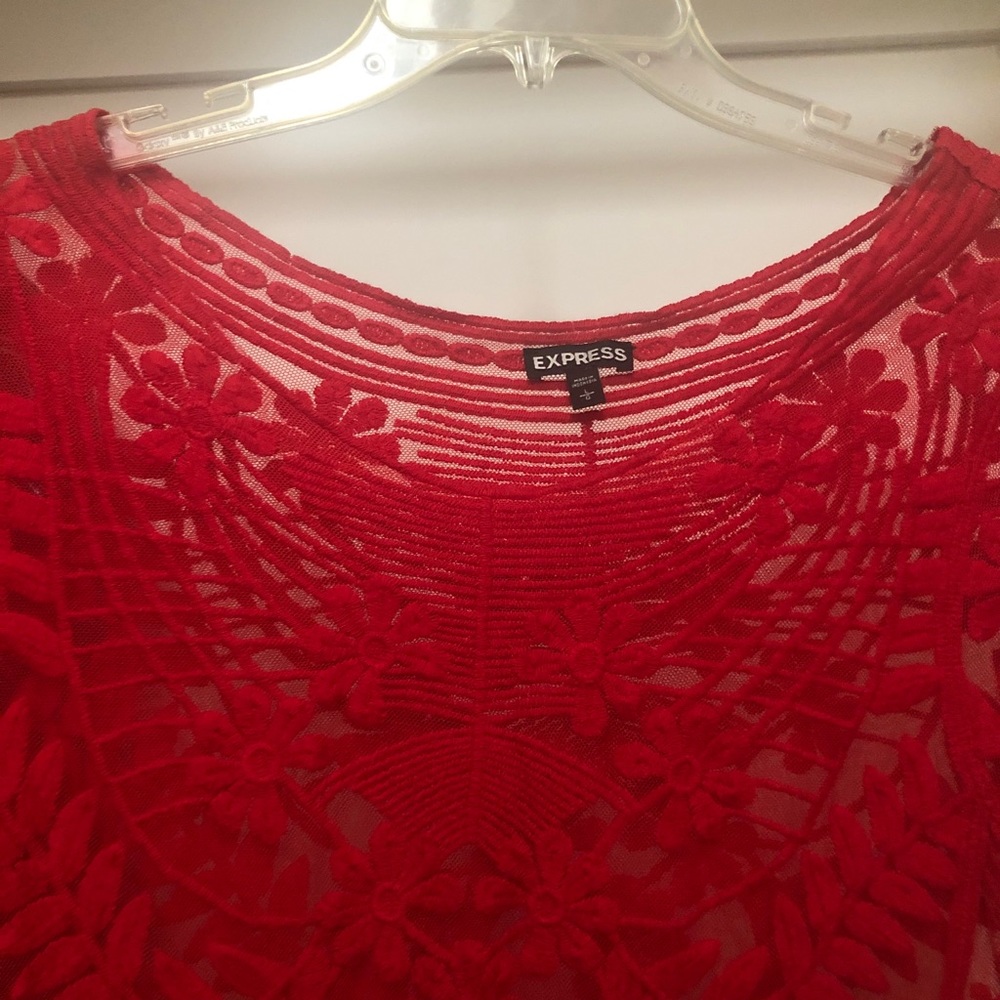 Red Lace Express Top ❣️ - Picture 2 of 3